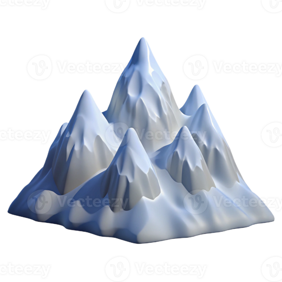 dramatic rustic A Mountain Range Covered in Snow Aerial detailed png