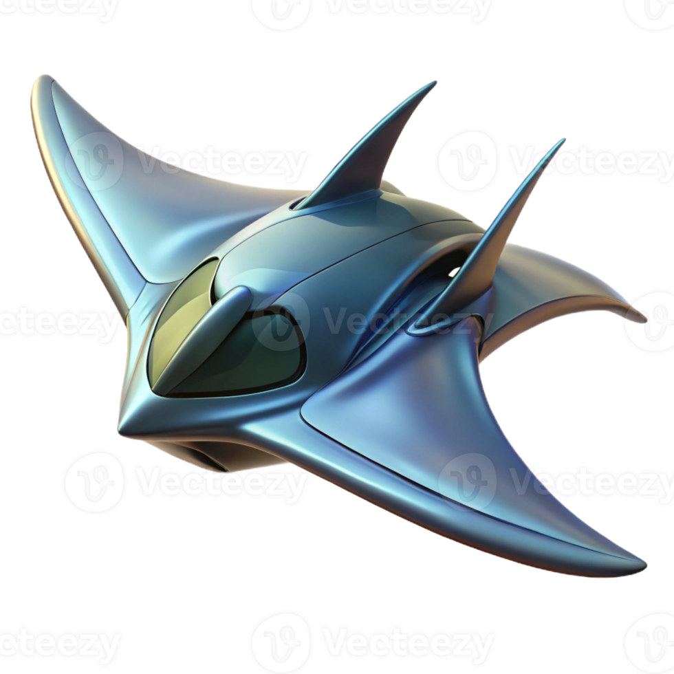 dramatic artistic A Futuristic Vehicle Resembling a Manta high resolution png