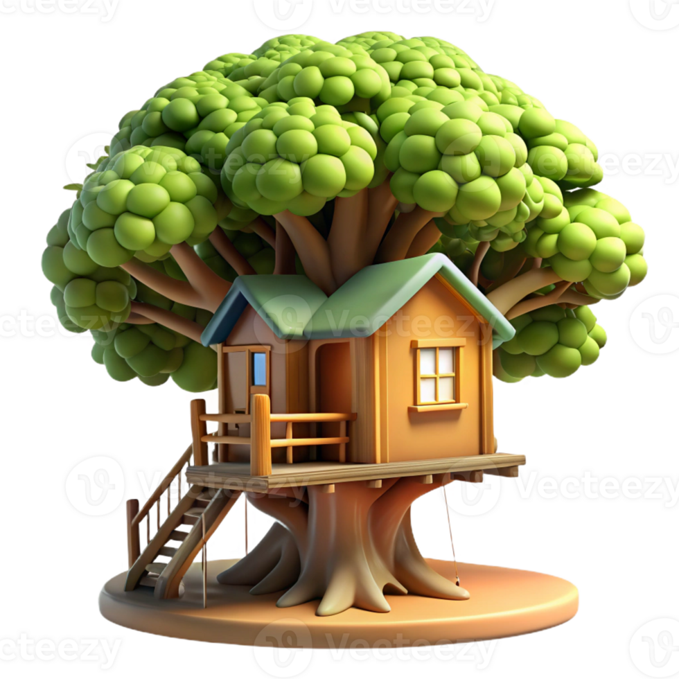 elegant classic A Treehouse Built Into a Giant Redwood detailed png