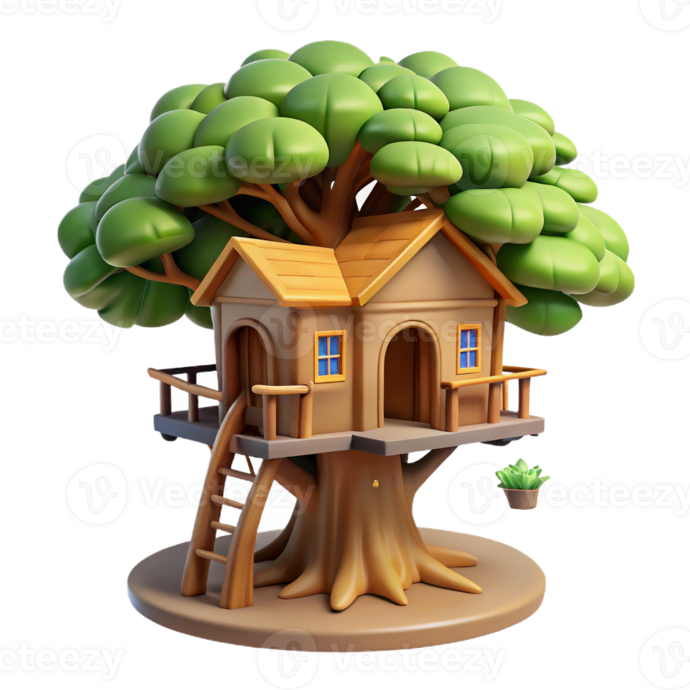 stunning vintage A Treehouse Built Into a Giant Redwood authentic png