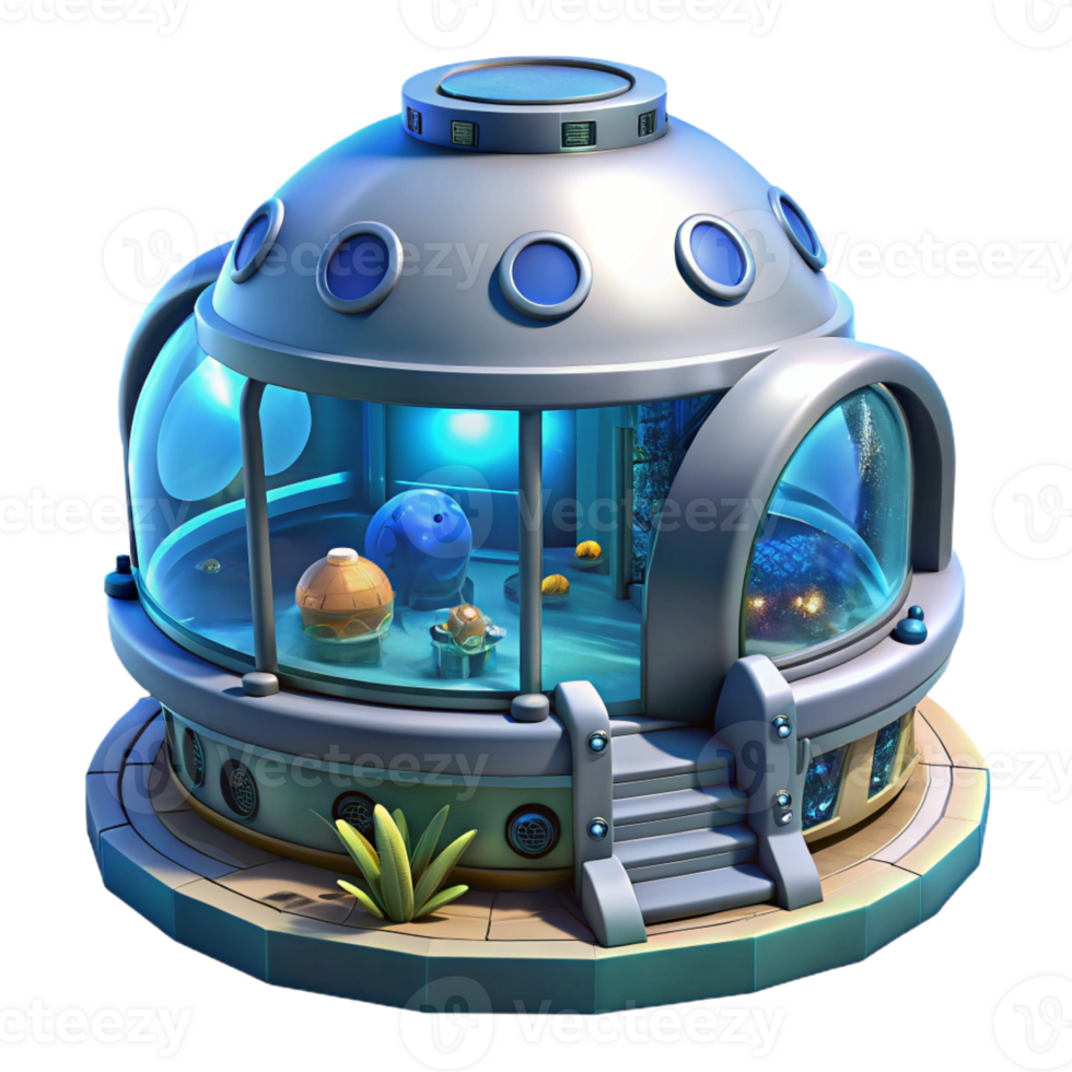 beautiful traditional An Underwater Research Facility with Large premium png
