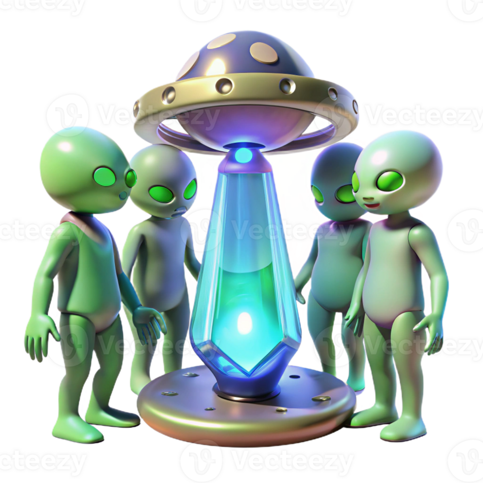 extraordinary minimalist A Group of Aliens with Diverse and Unusual exclusive png