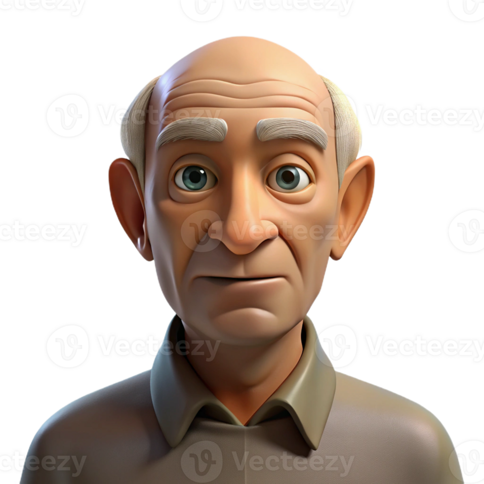 stunning modern Portrait of an Elderly Man with Deep professional png