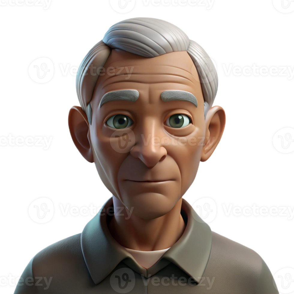 stunning creative Portrait of an Elderly Man with Deep 4K png
