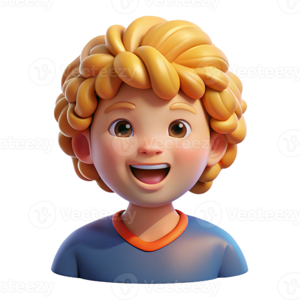 stunning creative Portrait of a Child with Curly Blonde high quality png