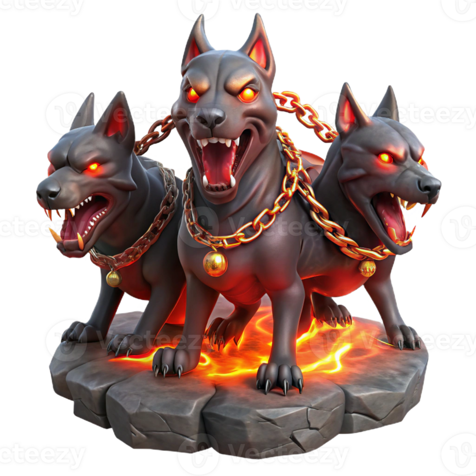 impressive creative A Fierce Three Headed Cerberus Each high resolution png