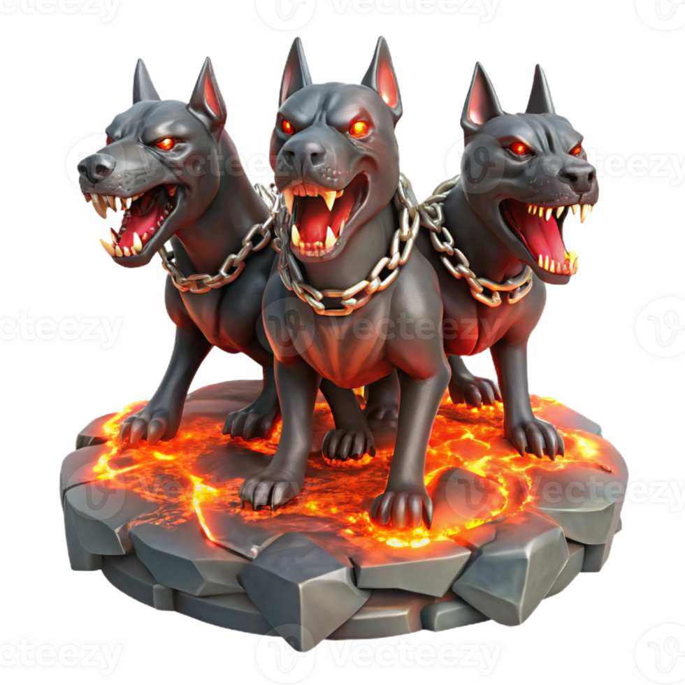 elegant classic A Fierce Three Headed Cerberus Each authentic png