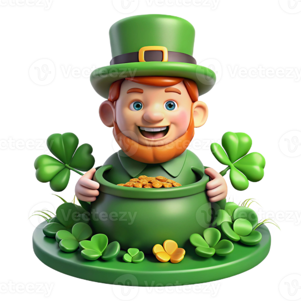 dramatic classic A Mischievous Irish Leprechaun with a 4K png