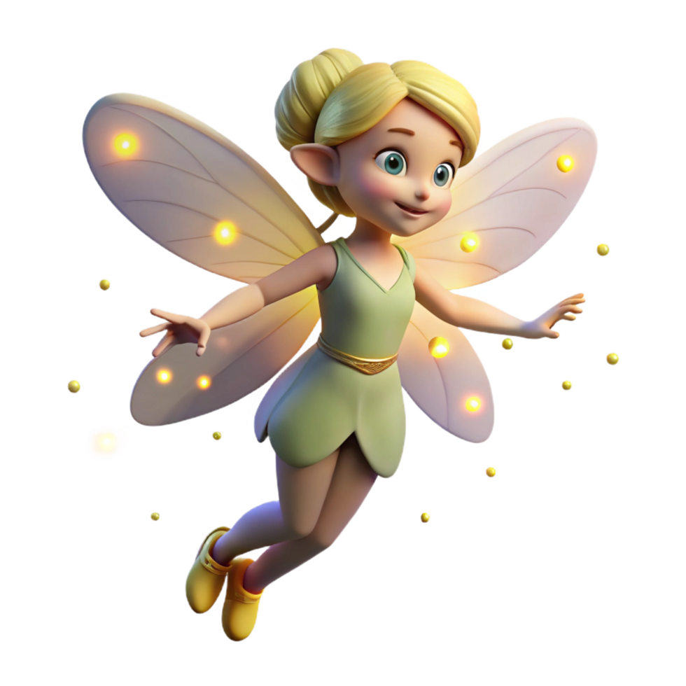 vibrant creative A Playful Sprite Dancing Among Glowing exclusive png