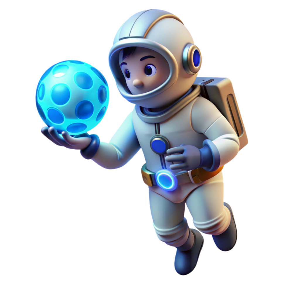elegant modern A Lone Astronaut Clad in a detailed png