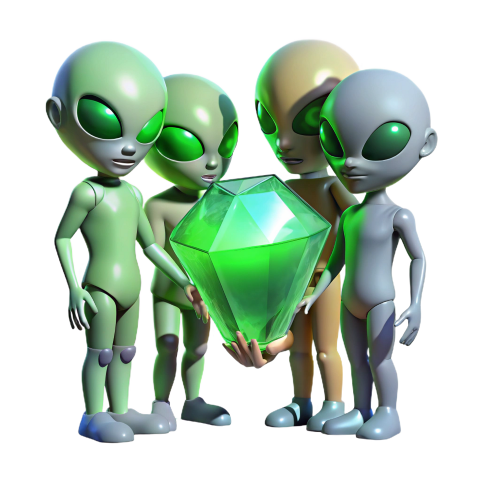 dramatic minimalist A Group of Alien Explorers with high quality png