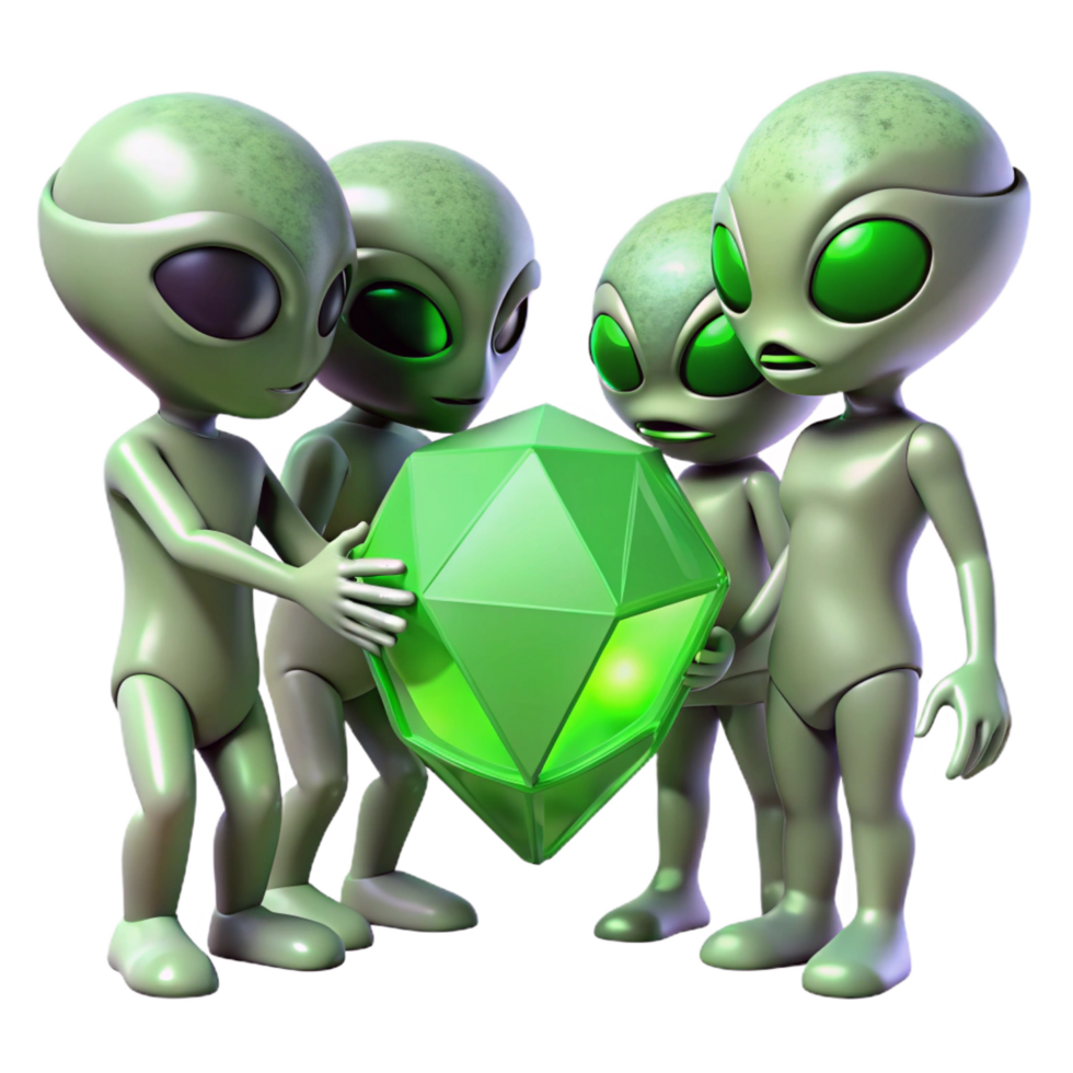vibrant traditional A Group of Alien Explorers with original png