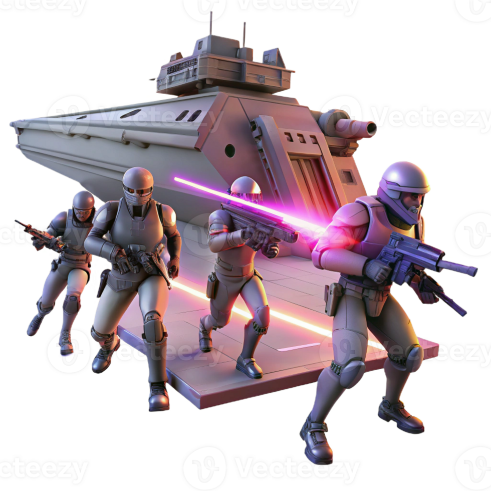 dramatic rustic A Group of Space Pirates Armed with 4K png