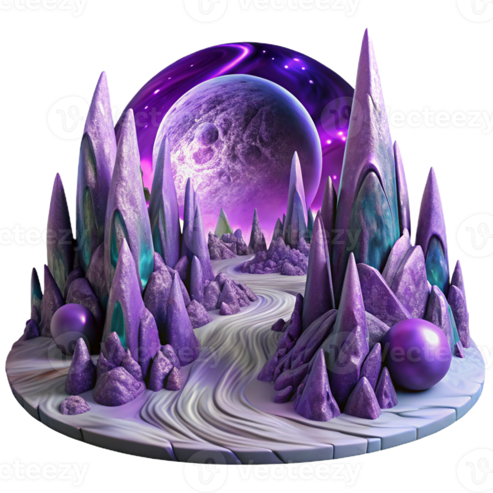 impressive abstract An Alien Landscape with Towering professional png