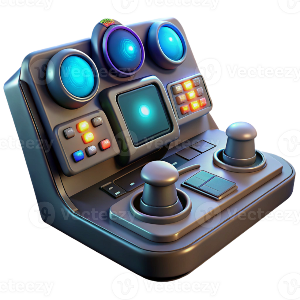 dramatic contemporary A Close Up of a Futuristic Control Panel premium png