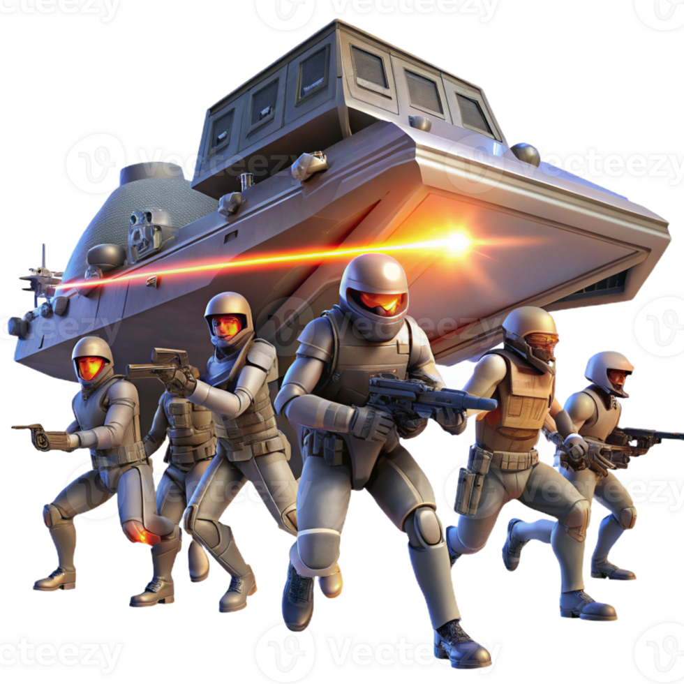 stunning creative A Group of Space Pirates Armed with authentic png