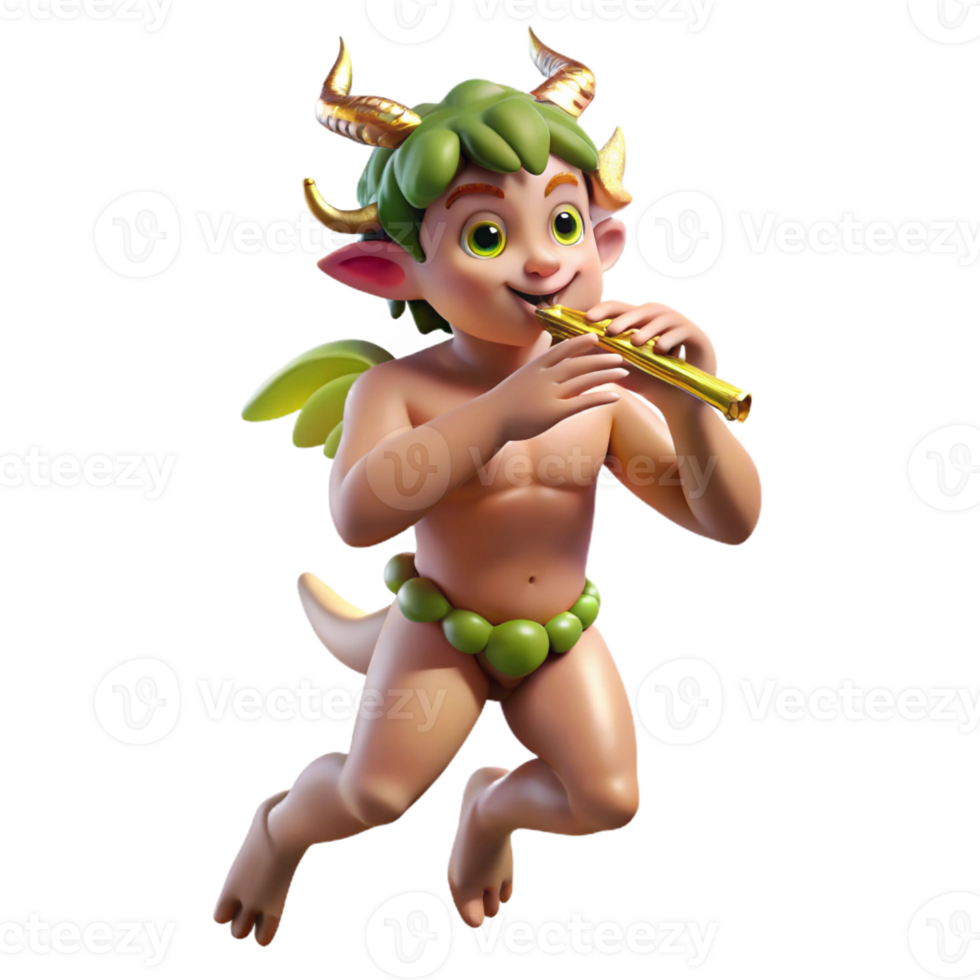 serene abstract A Mischievous Satyr Playing a Pan Flute exclusive png