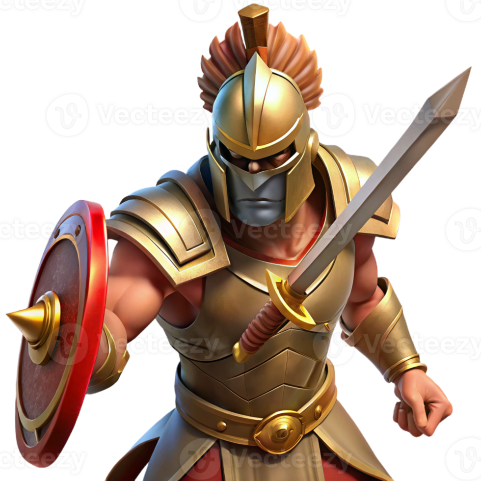 wonderful artistic A Powerful Ares Clad in Bronze Armor high quality png