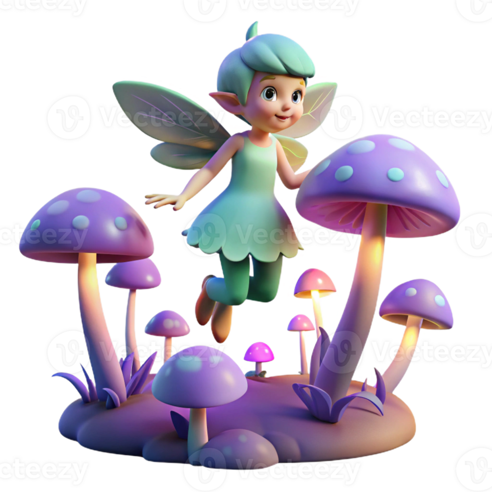 extraordinary classic A Playful Pixie Hovering Amongst Glowing high quality png