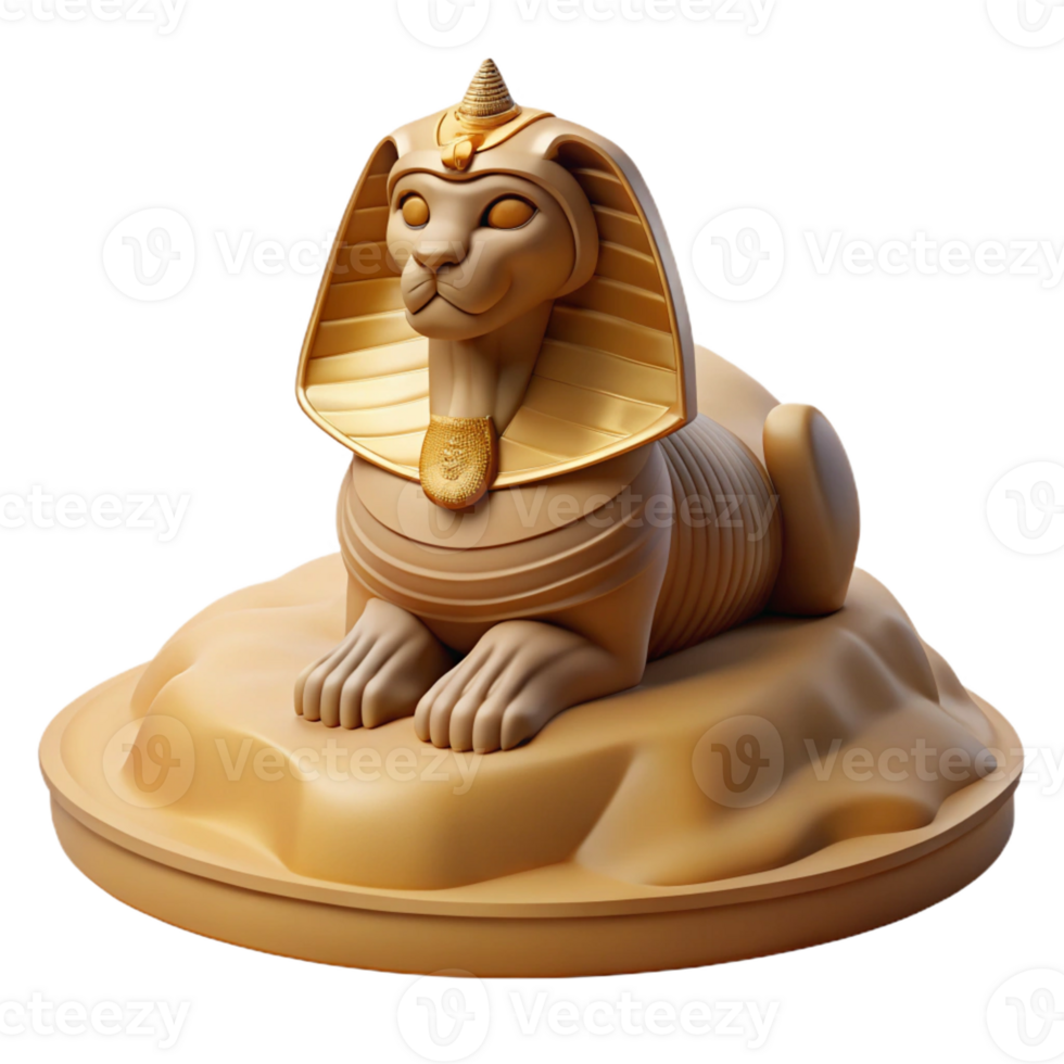 wonderful classic A Stoic Sphinx Perched on a Desert Dune authentic png