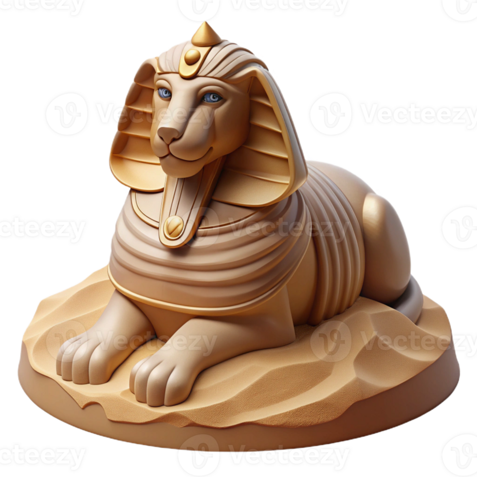 beautiful classic A Stoic Sphinx Perched on a Desert Dune 4K png