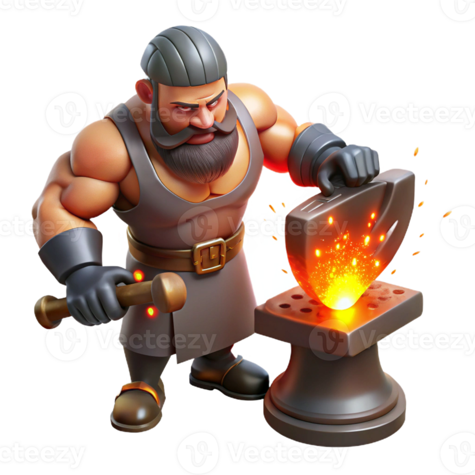 impressive rustic A Powerful Cyclops Forging a Thunderbolt genuine png