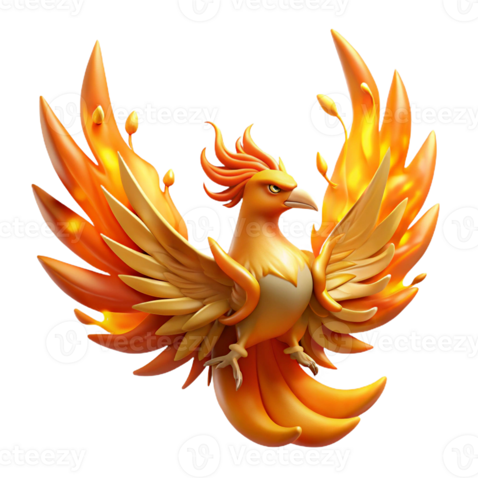 extraordinary minimalist Majestic Phoenix Rising from high quality png