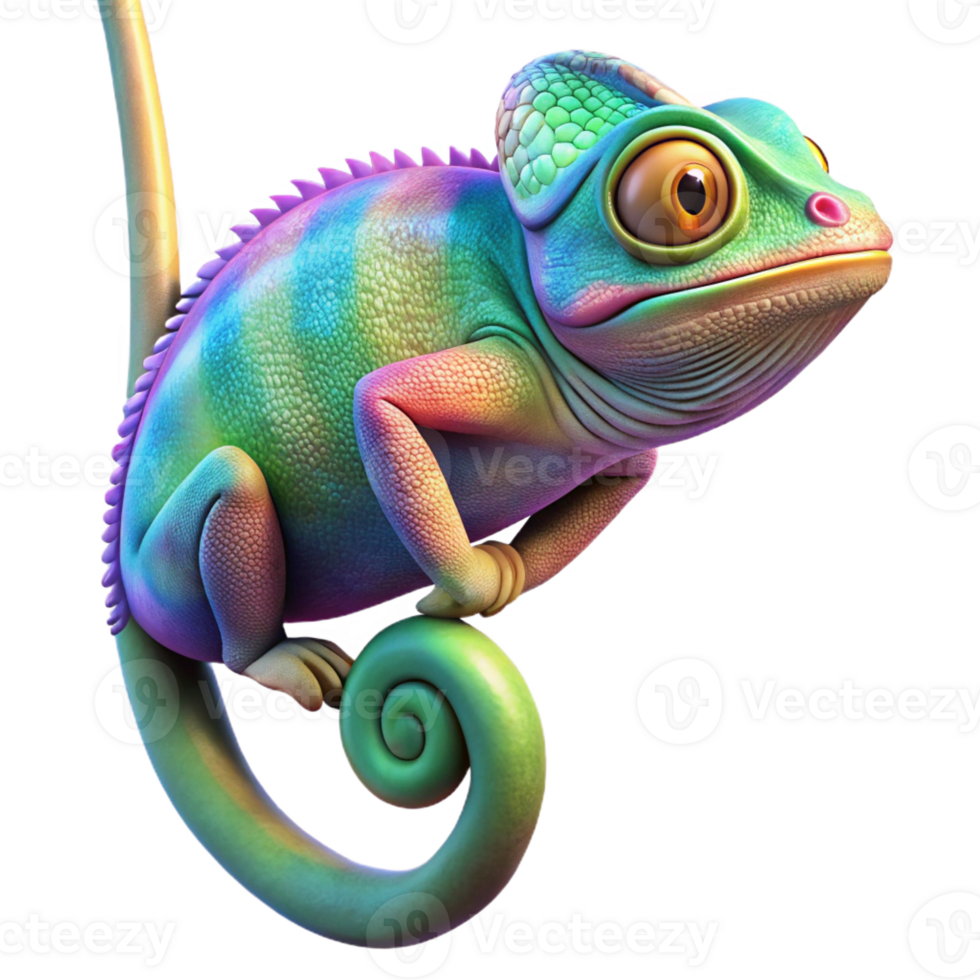 impressive classic A Vibrant Chameleon Clinging to a Vine genuine png