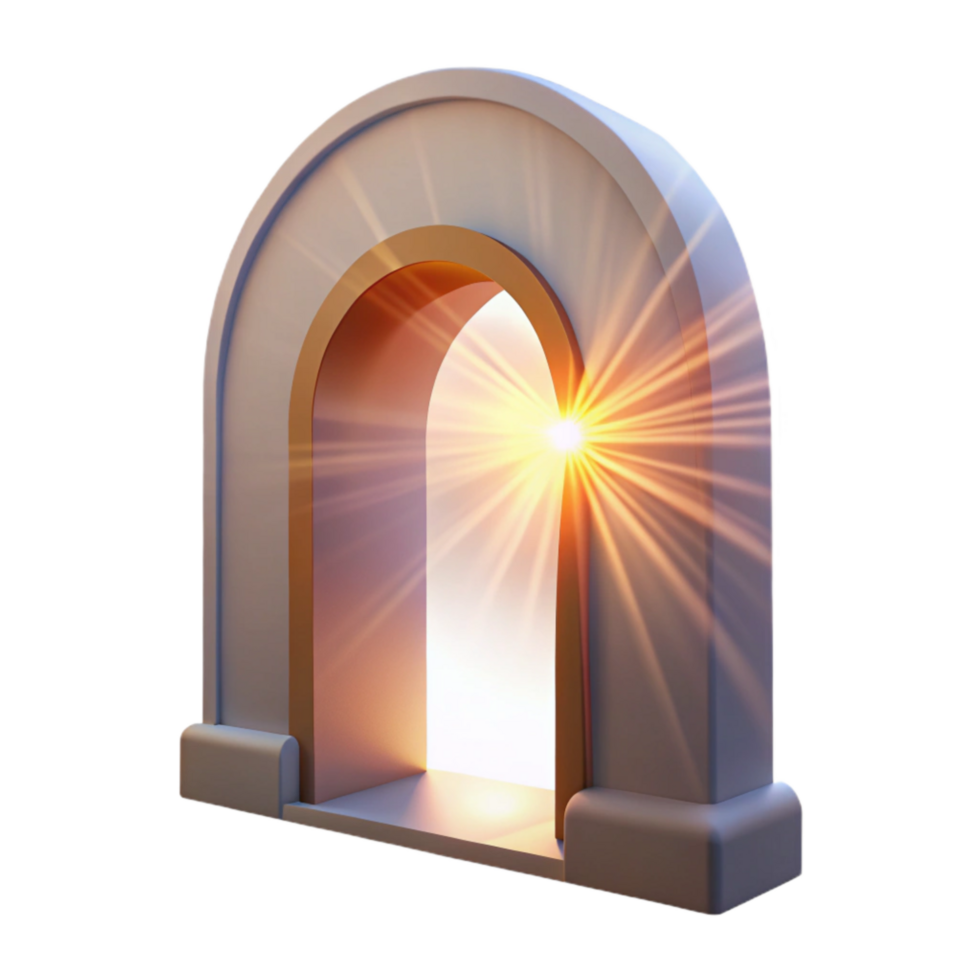 wonderful classic Bright Sunlight Through Archway Isolated authentic png