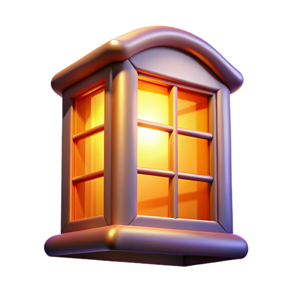 dramatic classic Bright Window Light Isolated Element premium png