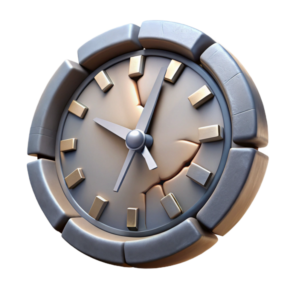 wonderful vintage Broken Clock Hands Cutout with Rust Texture genuine png