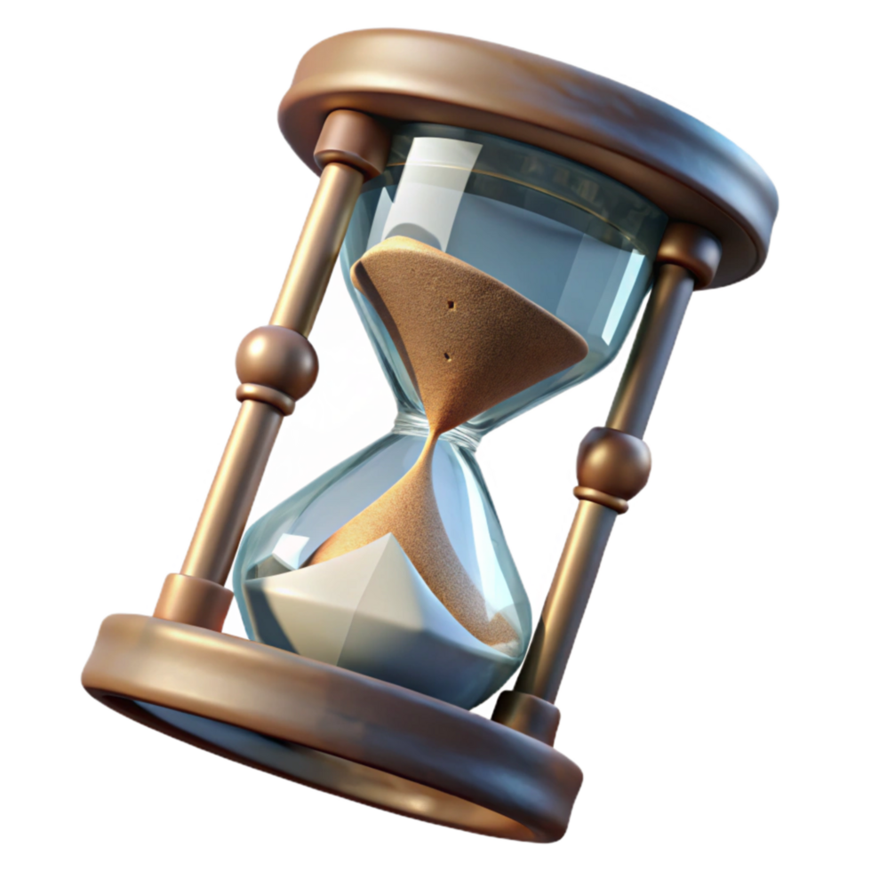 magnificent modern Broken Hourglass Isolated on Transparent Background authentic png