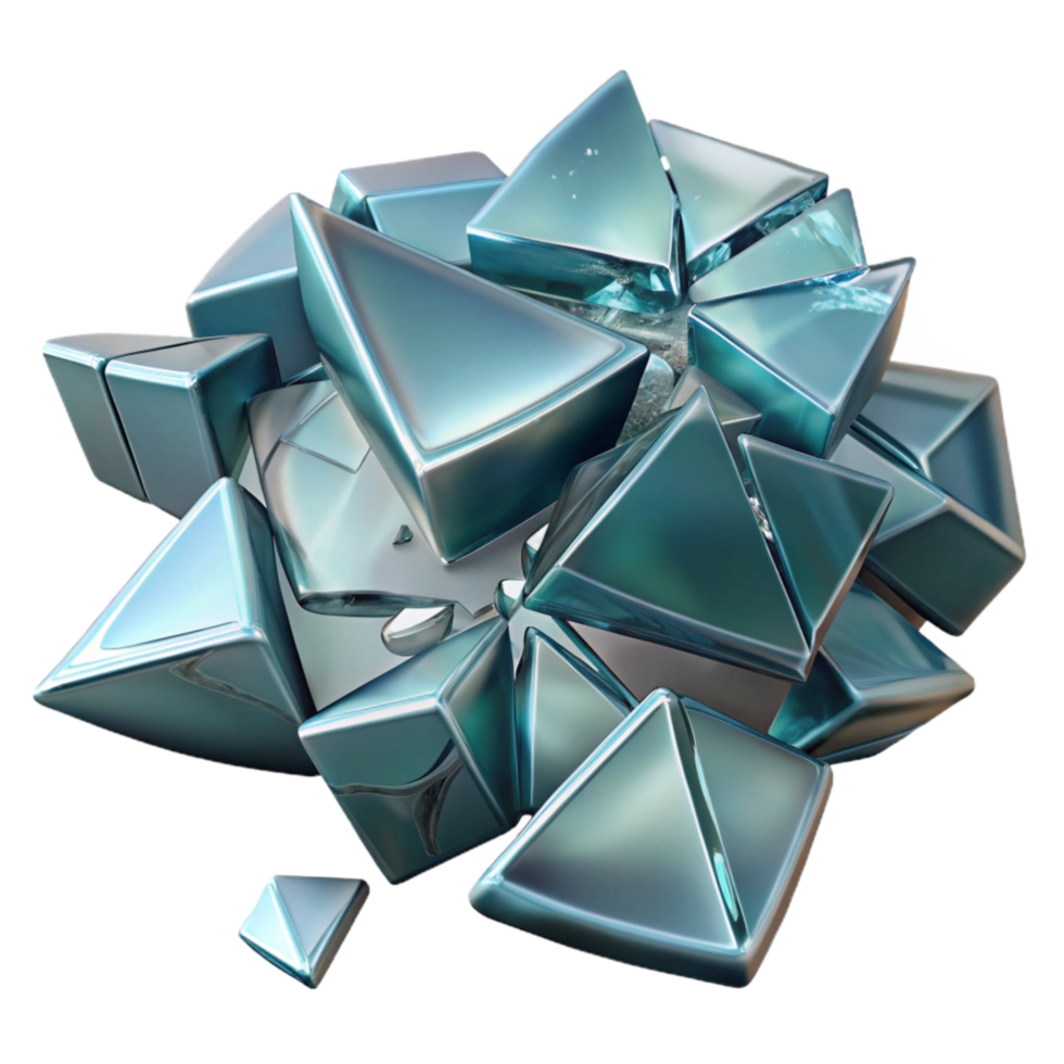 vibrant contemporary Broken Glass Fragments Cutout with Realistic Transparency professional png