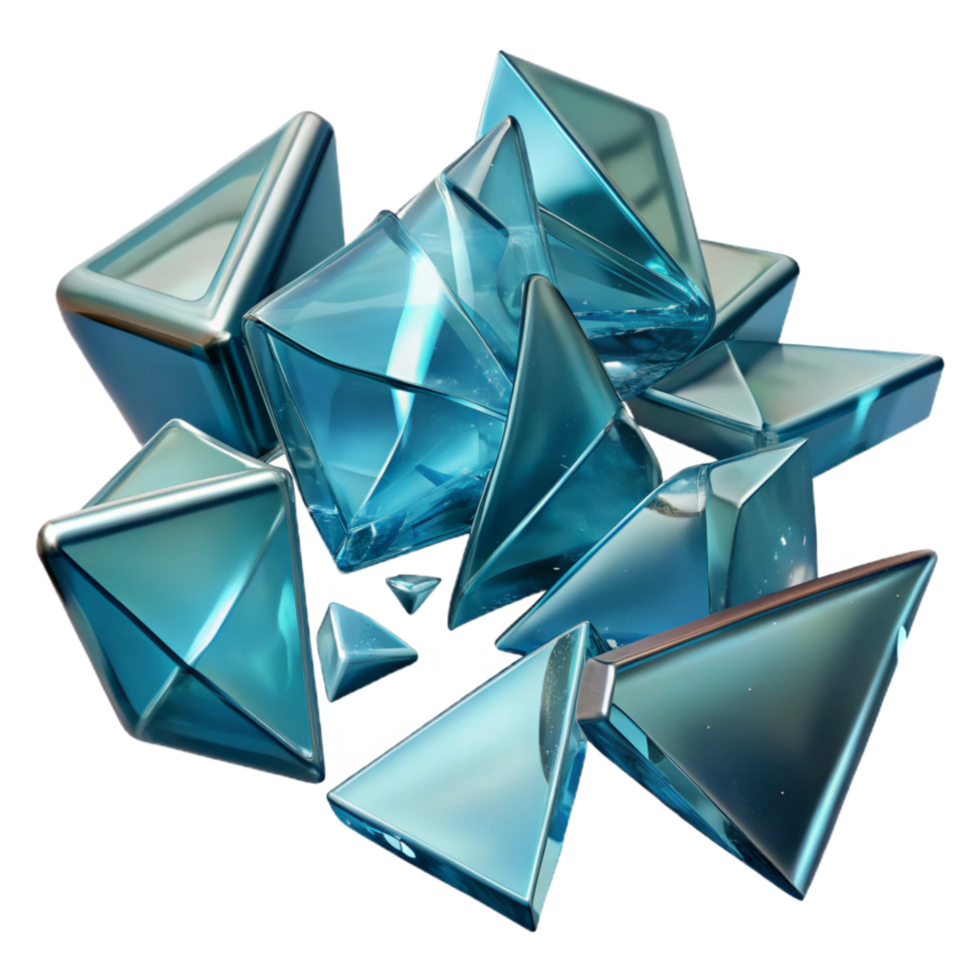 beautiful vintage Broken Glass Fragments Cutout with Realistic Transparency high resolution png