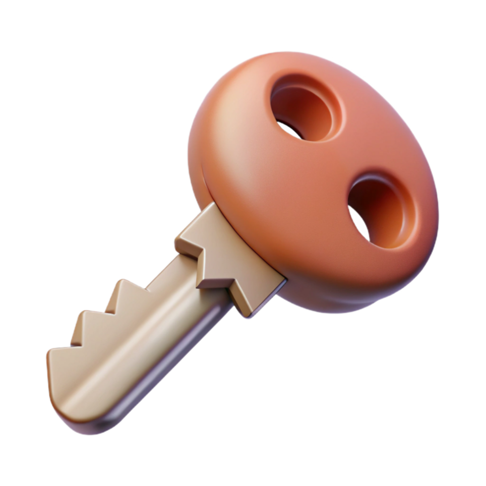 impressive vintage Broken Key with Teeth Visible Isolated professional png
