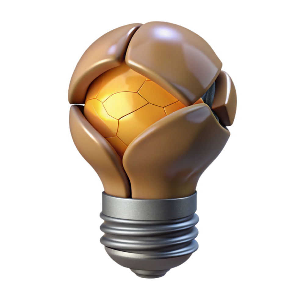 magnificent contemporary Broken Lightbulb with Filament Detail Isolated premium png