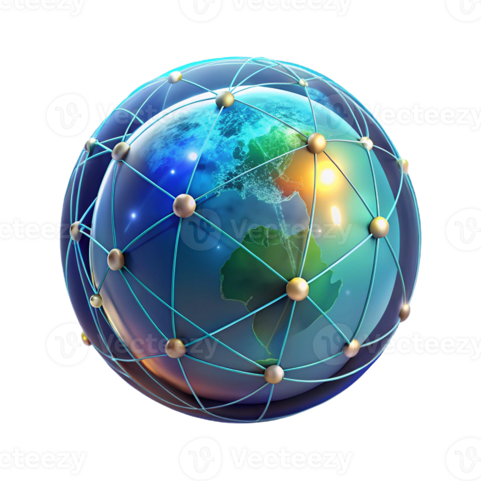 serene contemporary A Holographic Projection of the Earth professional png