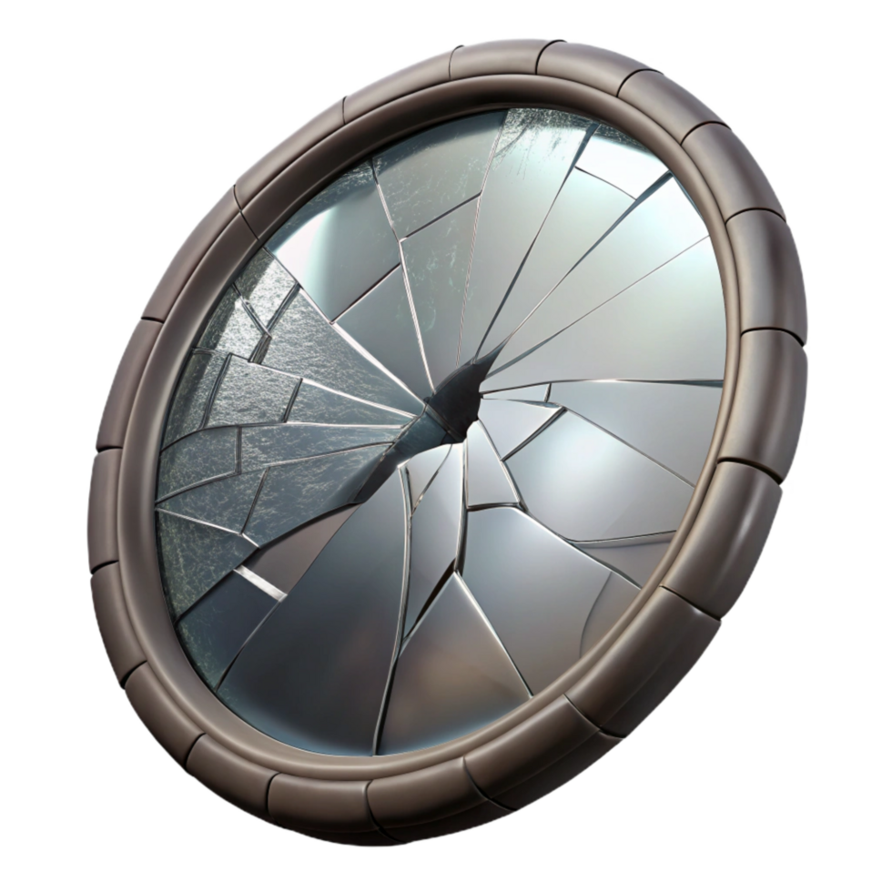 extraordinary vintage Broken Mirror with Realistic Cracks and Shattered Pieces exclusive png