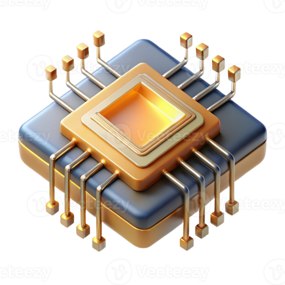 beautiful rustic A Single Microchip Displaying Intricate premium png