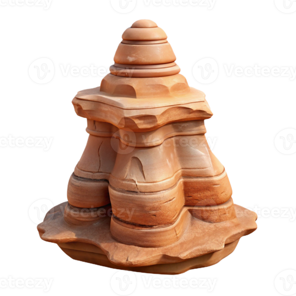 stunning abstract Canyon Rock Spire Cutout with Transparent Background authentic png