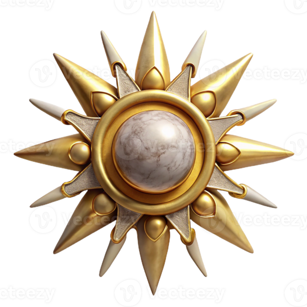 stunning traditional Celestial Architect Transparent Background Golden Sun Design original png