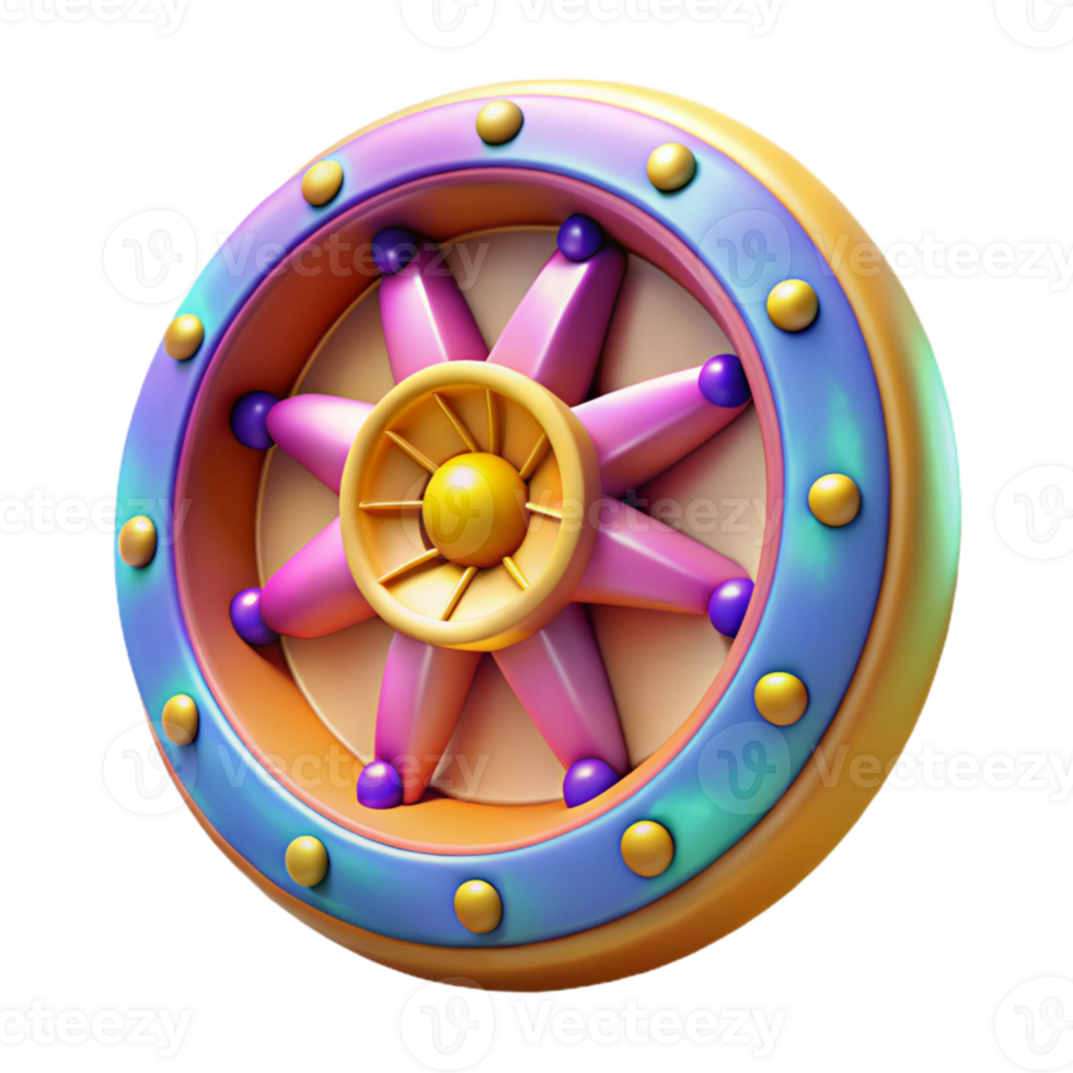 wonderful modern Celestial Cartwheel with Vibrant Colors Isolated png