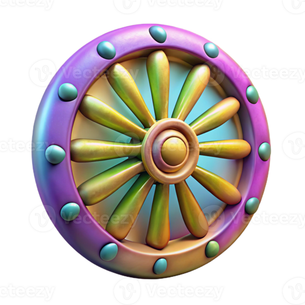 magnificent creative Celestial Cartwheel with Vibrant Colors Isolated original png