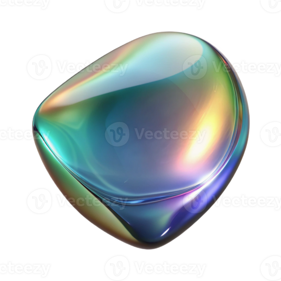 wonderful minimalist Chromatic Reflection in Irregular Glass Isolated high resolution png