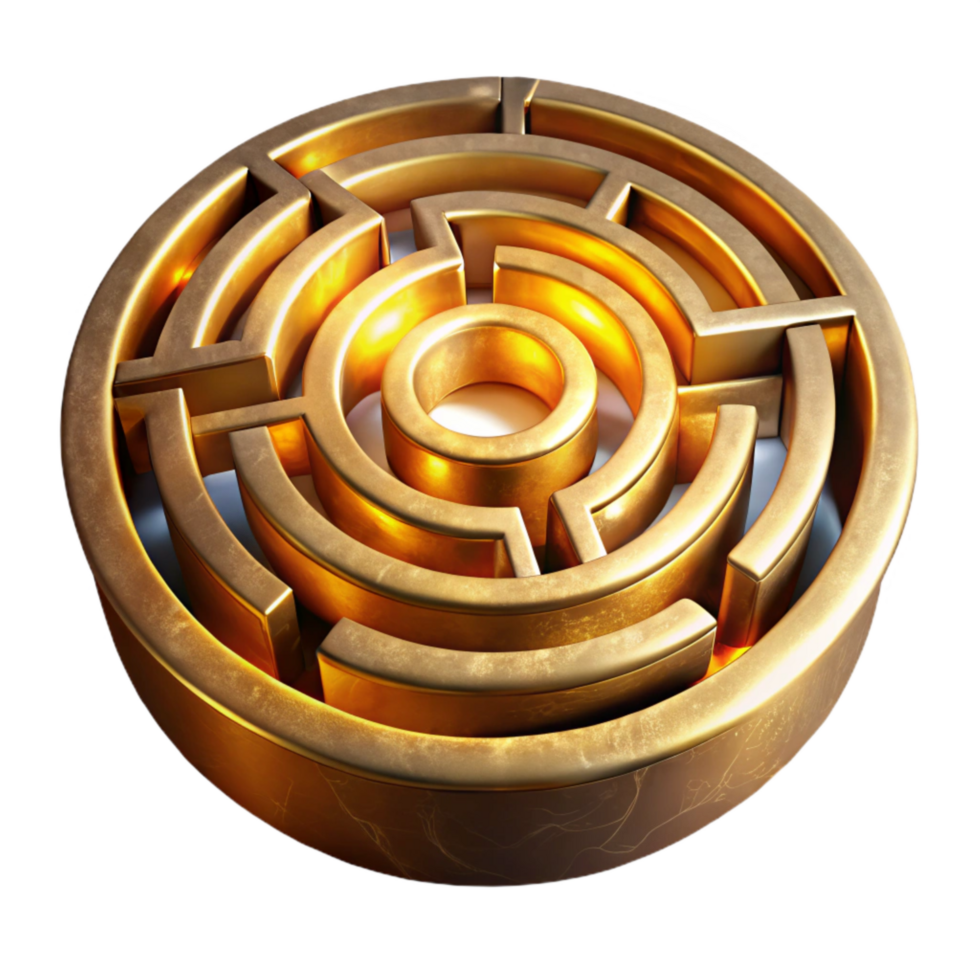 extraordinary modern Circular Luminari Labyrinth Isolated Golden Light genuine png