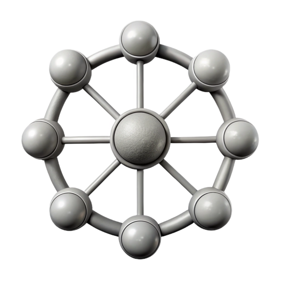 wonderful artistic Circular Network Diagram Grayscale Transparent high quality png