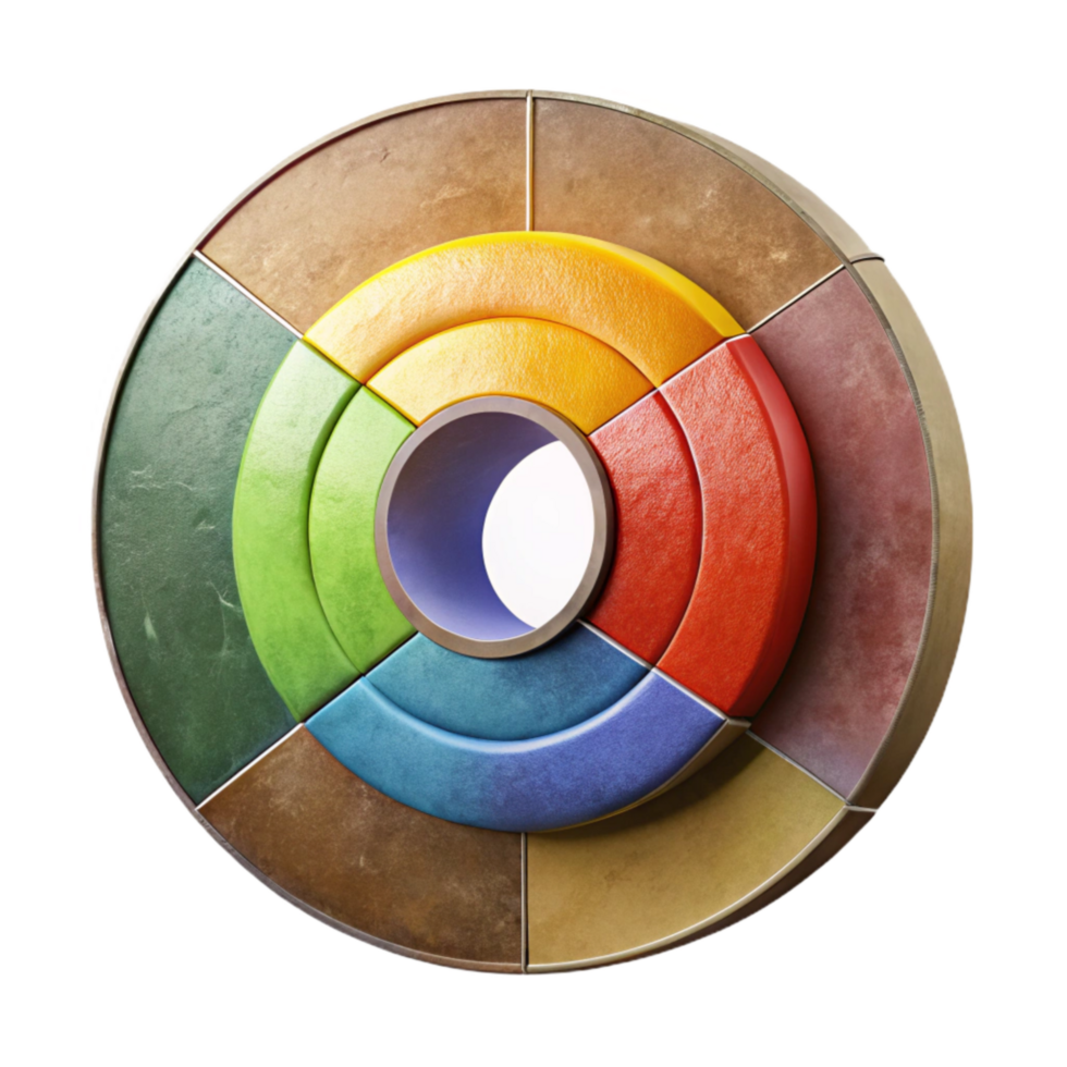 extraordinary contemporary Circular Spectral Chart with Gradient Colors Isolated png