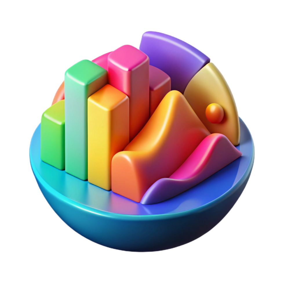 stunning abstract Circular Spectral Graph Isolated with Grid Overlay authentic png