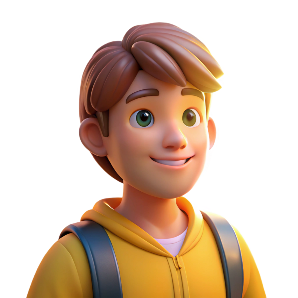 stunning modern Portrait of a Student with a Backpack professional png
