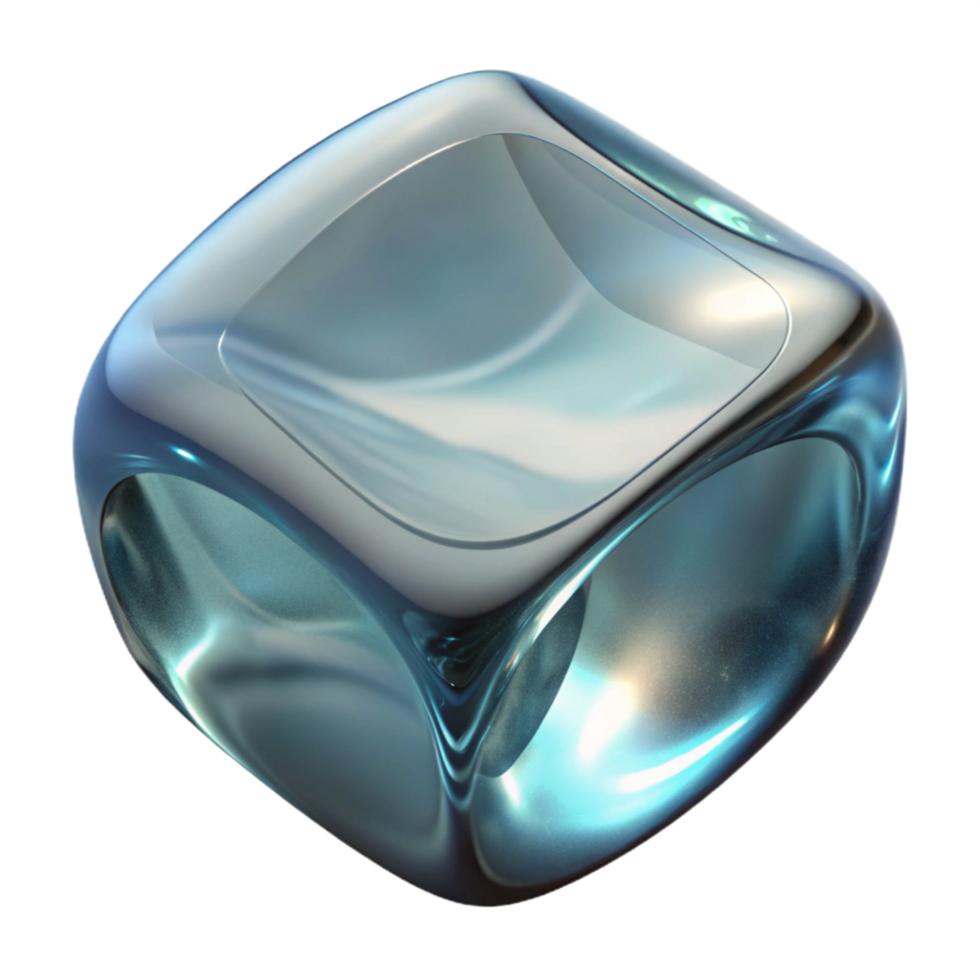 serene modern Clear Glass Distortion Reflection Isolated original png